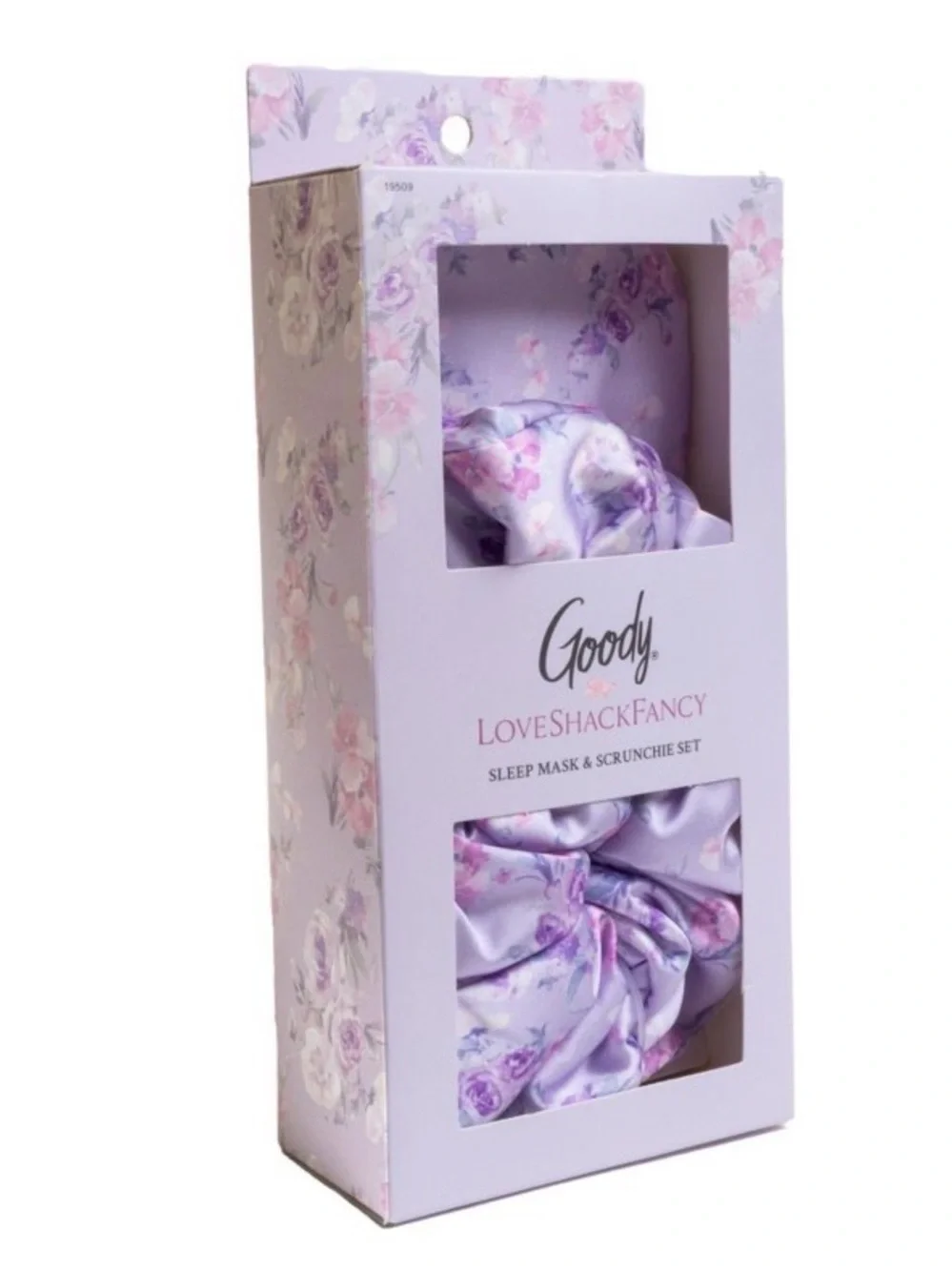 LoveShackFancy X Target- Happy Thoughts Sleep Mask & Scrunchie 2 Count Hibiscus